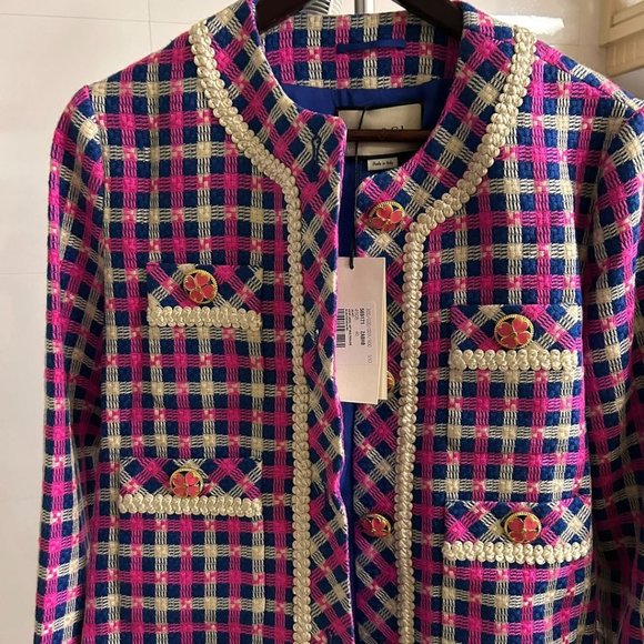 NWT Gucci Wool Vichy Check Jacket size40 - Picture 1 of 1